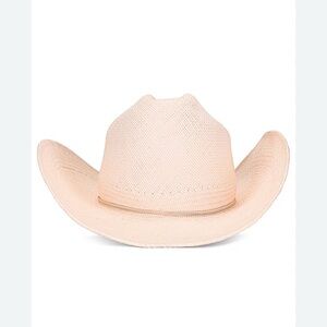 NEW MONROWE Lucille Cowboy Hat M/L in pale pink/cream